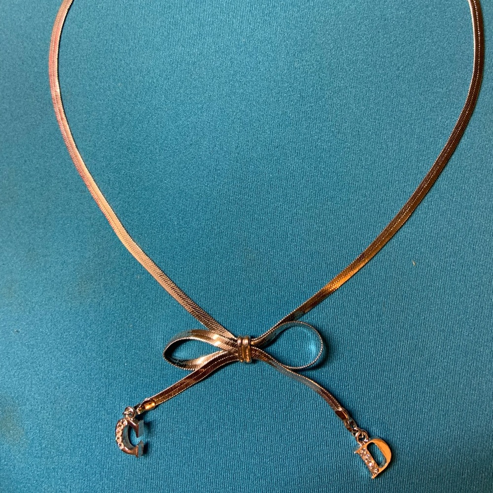 Authentic CHRISTIAN DIOR BOW Necklace